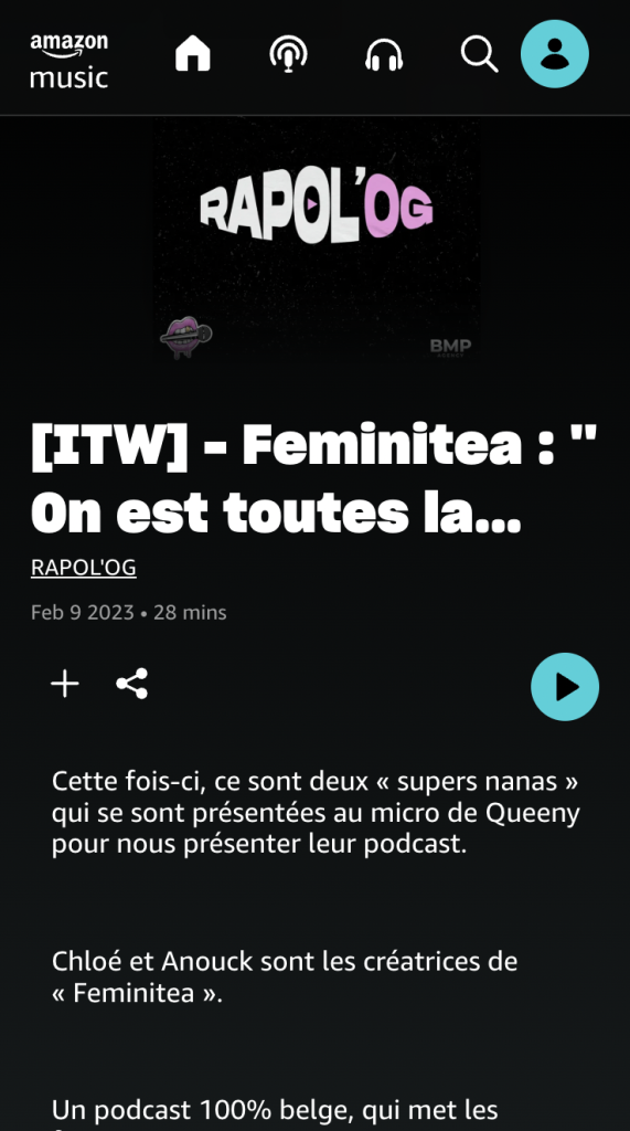 Rap'ology - Feminitea : " On est toutes la connasse de quelqu'un"